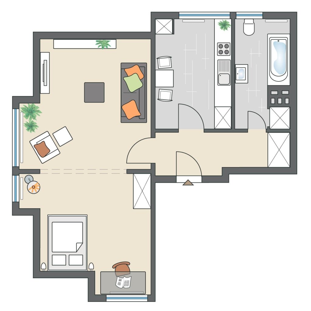 Wohnung zur Miete Wohnen auf Zeit 1.885 € 2 Zimmer 50 m²<br/>Wohnfläche 16.12.2024<br/>Verfügbarkeit Denglerstrasse Alt-Plittersdorf Bonn 53173