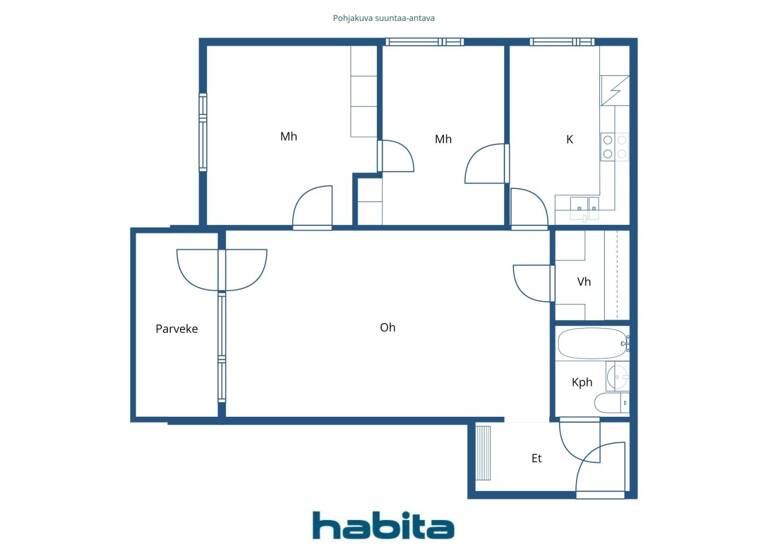 Wohnung zum Kauf 259.000 € 3 Zimmer 66 m² 6. Geschoss Adolf Lindforsin tie 9 Helsinki 00400