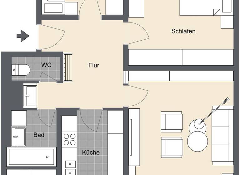 Wohnung zum Kauf 249.900 € 3,5 Zimmer 85,9 m² Wiblingen Ulm 89079