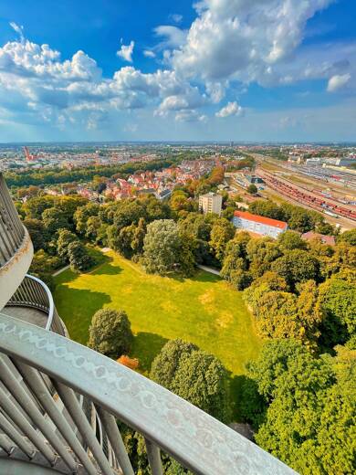 Studio zur Miete 620 € 1 Zimmer 34 m² 25. Geschoss frei ab sofort Imhofstr. 12 Antonsviertel Augsburg 86159