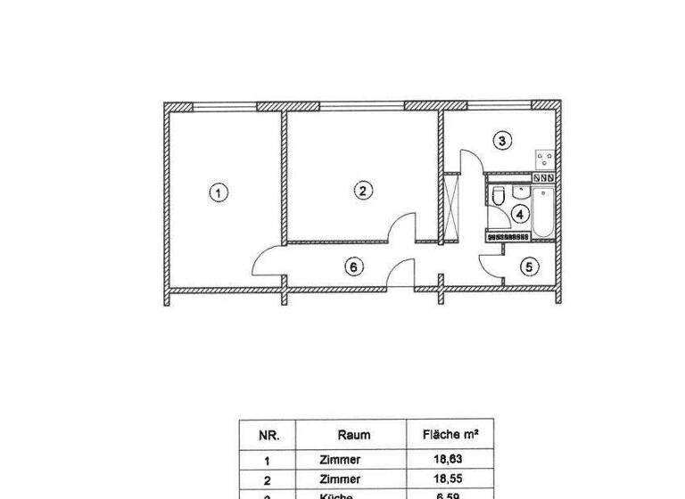 Wohnung zum Kauf 169.000 € 2 Zimmer 60,3 m² 2. Geschoss Friedrichsfelde Berlin-Lichtenberg 10315