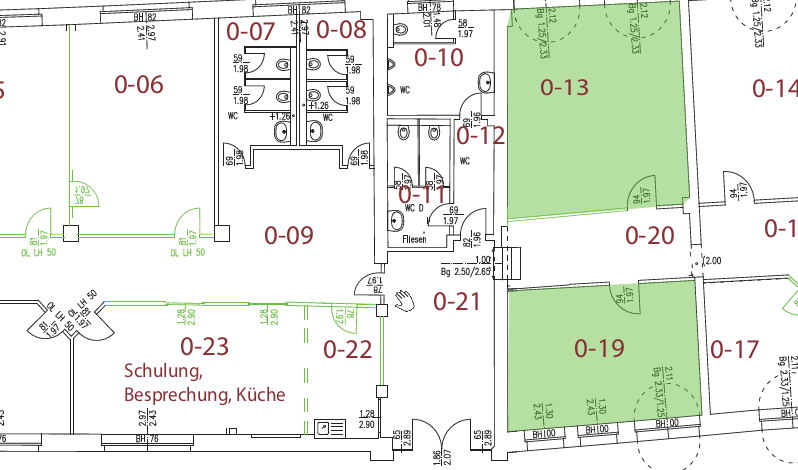 Shared Office zur Miete provisionsfrei 18,40 € 2 Zimmer 103 m²<br/>Bürofläche Erich-Zeigner-Allee 69-73 Plagwitz Leipzig 04229