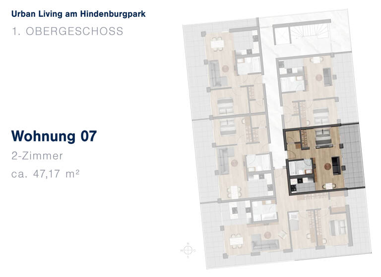 Wohnung zum Kauf 311.322 € 2 Zimmer 47,2 m²<br/>Wohnfläche 1.<br/>Geschoss Schubertstr. 2 Ingolstadt Ingolstadt 85057