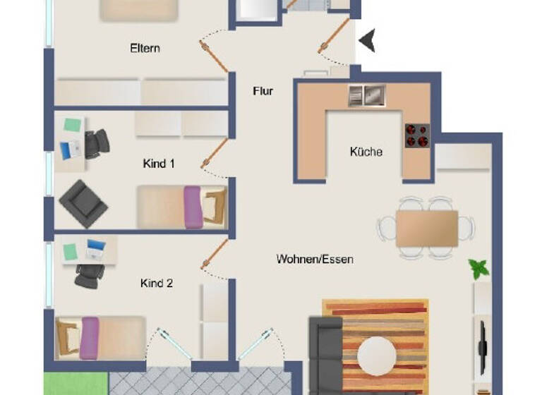 Wohnung zur Miete 1.090 € 4 Zimmer 90 m² frei ab 01.06.2026 Mainhardt 74535
