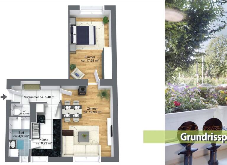 Wohnung zum Kauf 249.000 € 2 Zimmer 57 m² EG frei ab 30.06.2027 Auhofstraße Wien 1130