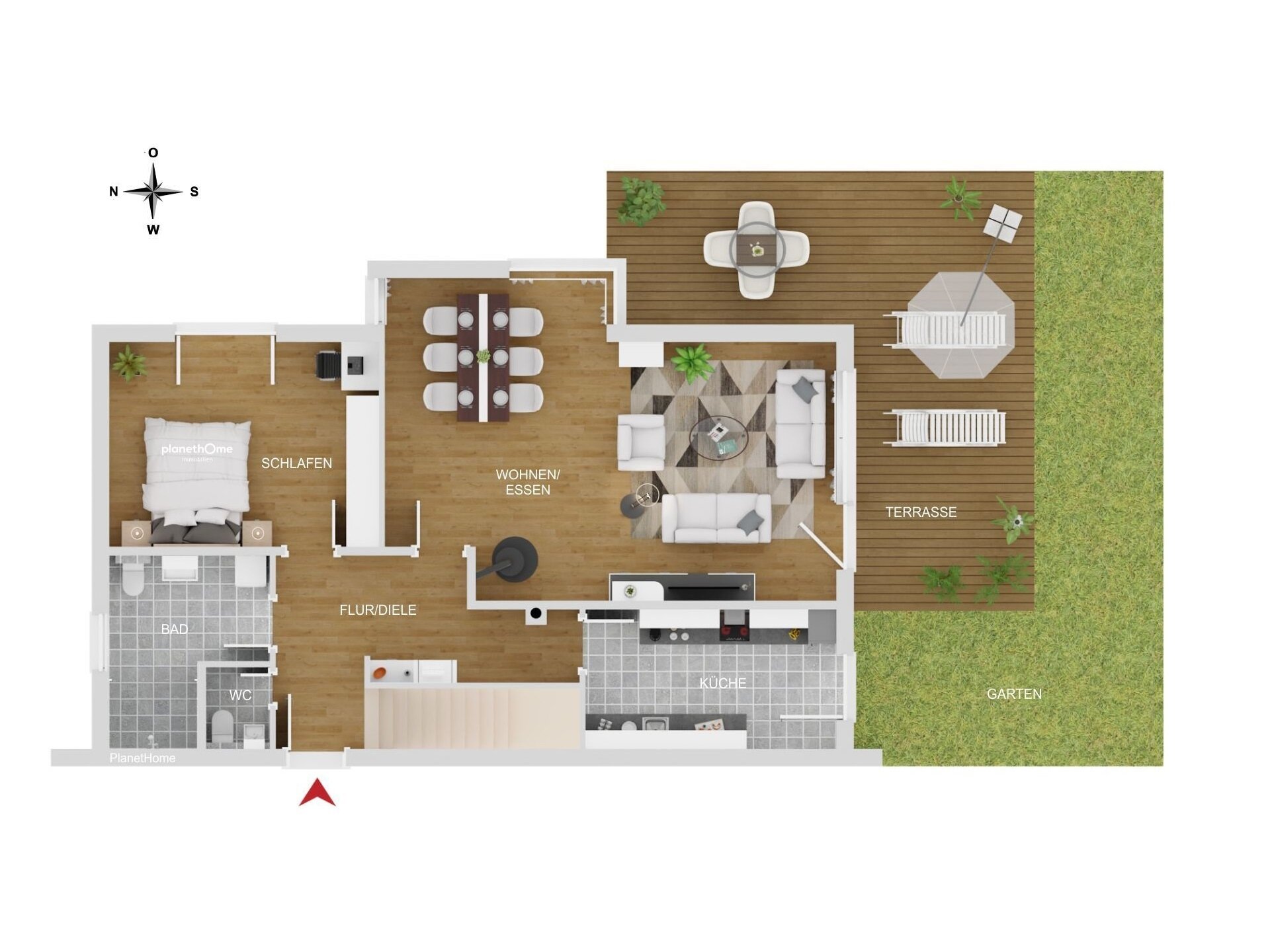 Terrassenwohnung zum Kauf 4 Zimmer 90,9 m²<br/>Wohnfläche EG<br/>Geschoss St. Mang - Ludwigshöhe Kempten (Allgäu) 87437