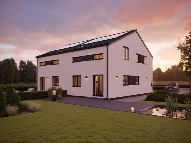 Doppelhaushälfte zum Kauf provisionsfrei 325.665 € 4 Zimmer 116 m² 590 m² Grundstück Hohenweiden Schkopau 06258