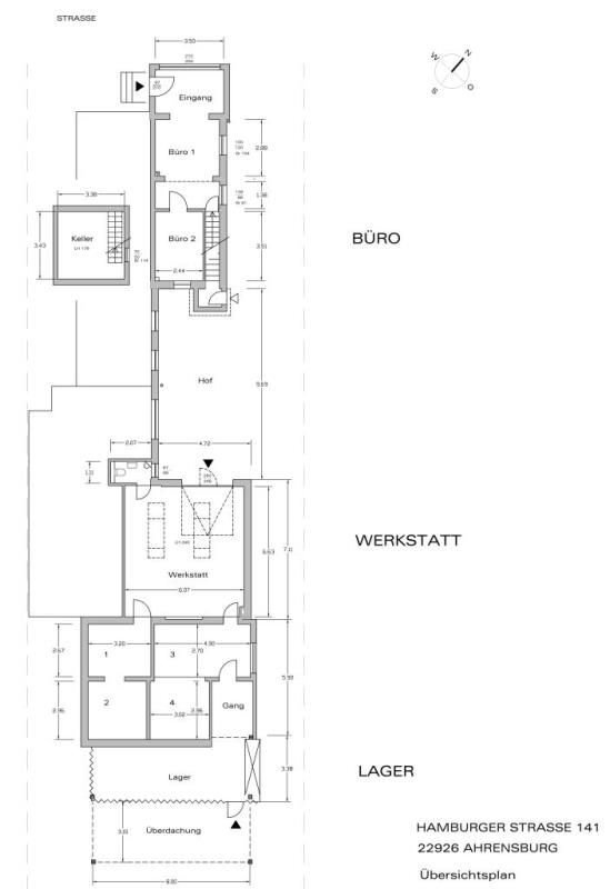 Lagerhalle zur Miete 1.500 € 55,6 m²<br/>Lagerfläche Hamburger Straße 141 Am Aalfang Ahrensburg 22926