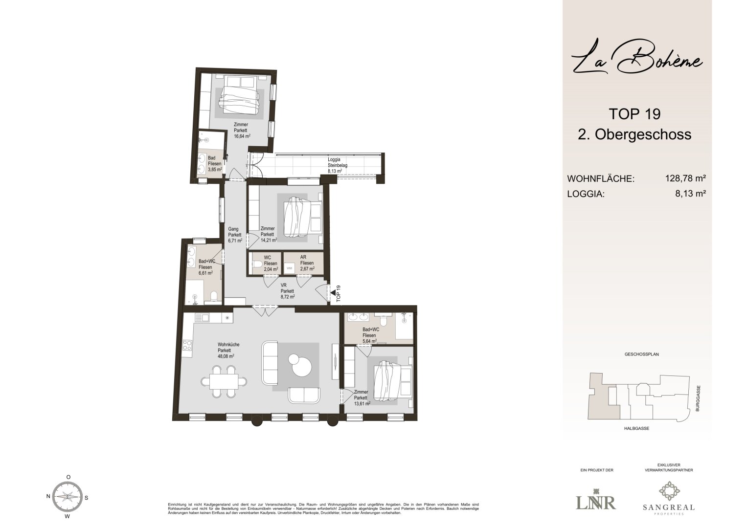 Wohnung zum Kauf 1.150.000 € 4 Zimmer 128,8 m²<br/>Wohnfläche 2.<br/>Geschoss Wien 1070