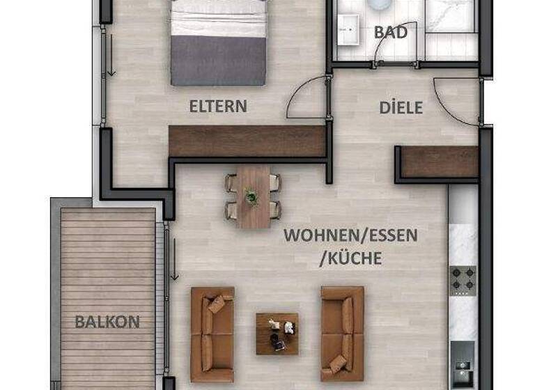 Wohnung zum Kauf - Erstbezug provisionsfrei 329.900 € 2,5 Zimmer 55,7 m² 2. Geschoss Böllinger Straße 41 Neckargartach Heilbronn / Neckargartach 74078