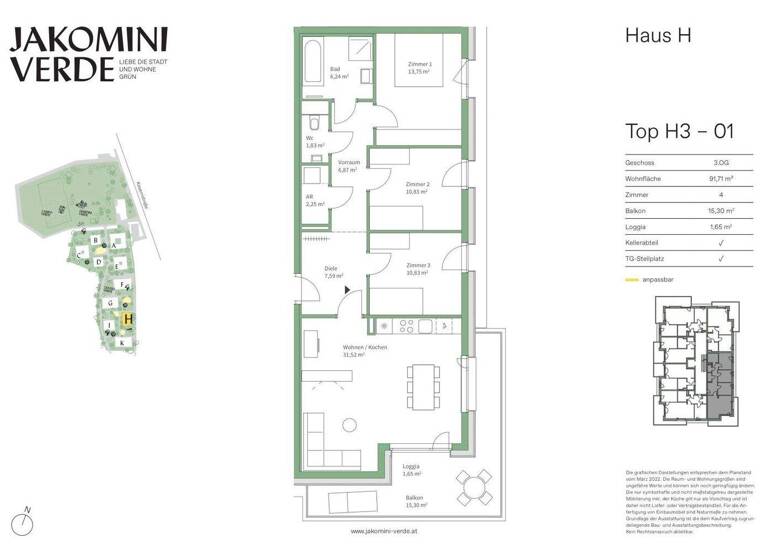 Wohnung zum Kauf - Erstbezug 469.000 € 4 Zimmer 91,7 m² 3. Geschoss Kasernstraße Jakomini Graz,06.Bez.:Jakomini 8010
