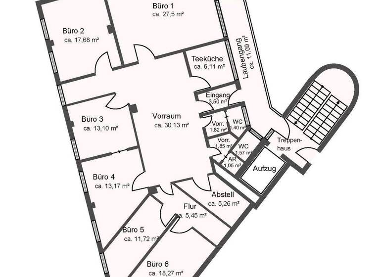 Bürofläche zum Kauf 372.000 € 6 Zimmer 156 m² Bürofläche Innenstadt Rosenheim 83022