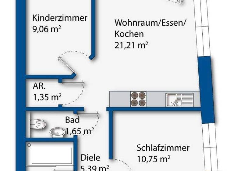 Wohnung zum Kauf 324.000 € 3 Zimmer 54,7 m² 1. Geschoss Fügenberg 6264