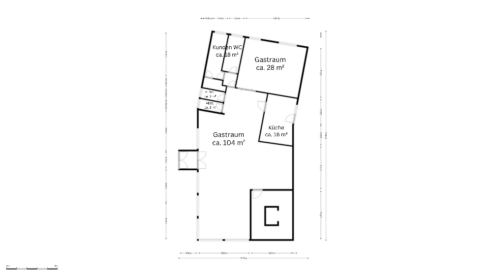 Restaurant zur Miete 3.500 € 132 m²<br/>Gastrofläche Hausberge Porta Westfalica 32457