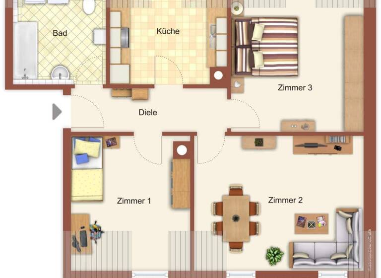 Wohnung zur Miete 700 € 3 Zimmer 66 m² frei ab 01.04.2026 Steigmattstr. 1 Laufenburg 79725