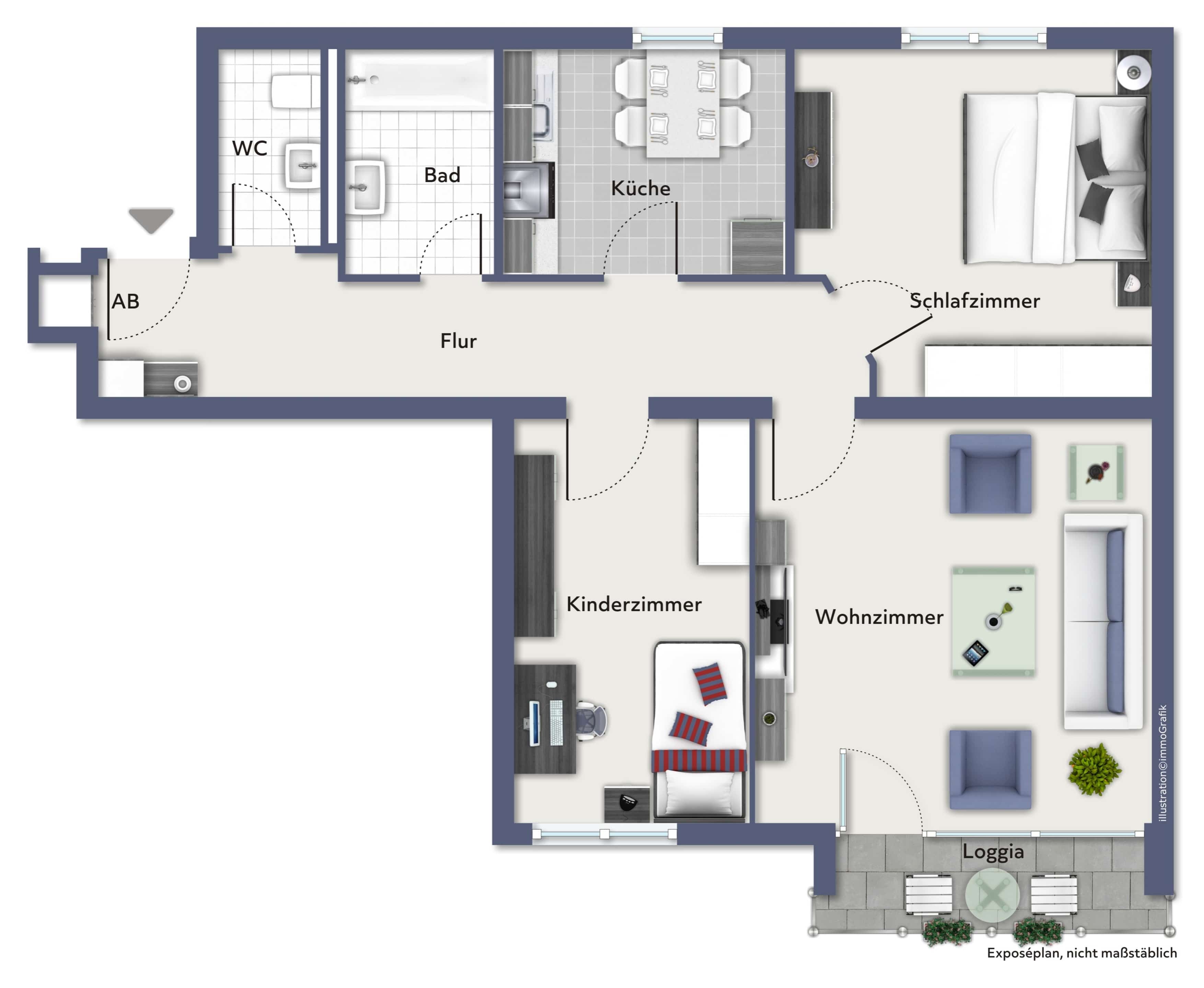 Wohnung zum Kauf provisionsfrei 219.000 € 3 Zimmer 70,7 m²<br/>Wohnfläche Heusenstamm Heusenstamm 63150