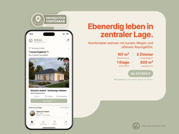 Bungalow zum Kauf 337.900 € 3 Zimmer 106 m² 820 m² Grundstück Schacht-Audorf 24790