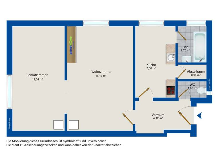 Wohnung zum Kauf 210.000 € 2 Zimmer 44,3 m² 1. Geschoss Wien 1130
