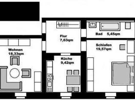 Wohnung zur Miete 360 € 2 Zimmer 60 m² 2. Geschoss Heidenau 01809