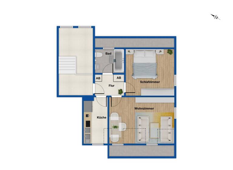 Wohnung zum Kauf 149.000 € 2 Zimmer 45 m²<br/>Wohnfläche Dachgeschoss, 3.<br/>Geschoss Steinheim Hanau 63456