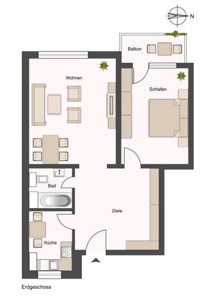 Wohnung zum Kauf 178.000 € 2,5 Zimmer 77 m²<br/>Wohnfläche EG<br/>Geschoss 01.02.2025<br/>Verfügbarkeit Westfalendamm - Süd Dortmund 44141