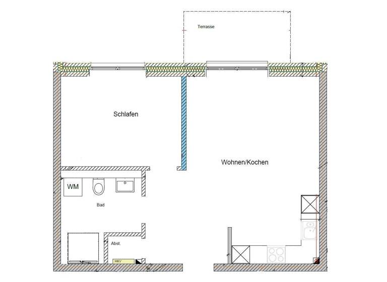 Wohnung zur Miete - Erstbezug 1.000 € 2 Zimmer 58,7 m² 2. Geschoss Kirchwerder Hausdeich 399 Kirchwerder Hamburg 21037