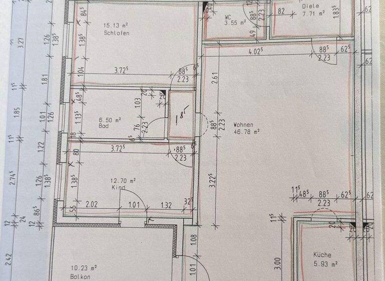 Wohnung zur Miete 950 € 3,5 Zimmer 103 m² 1. Geschoss frei ab 01.05.2026 Güldenkamp 64 Querum Braunschweig 38108
