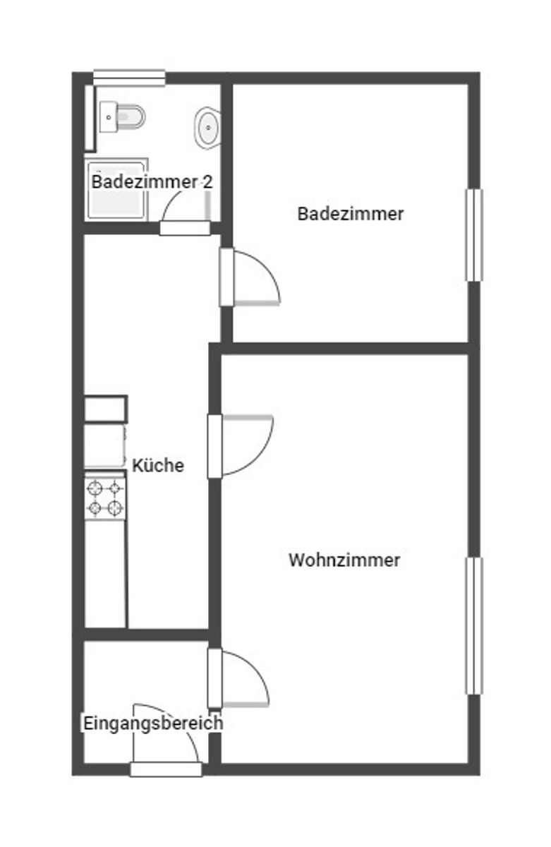 Wohnung zum Kauf 89.000 € 2 Zimmer 51,5 m²<br/>Wohnfläche 1.<br/>Geschoss Werste Bad Oeynhausen 32549