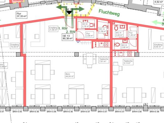 Bürogebäude zur Miete provisionsfrei 1.206 € 1 Zimmer 65,9 m² Bürofläche Tegel Berlin 13507