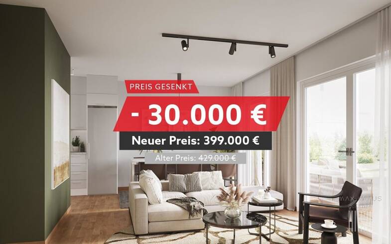Wohnung zum Kauf - Neubau provisionsfrei 399.000 € 2 Zimmer 51 m² 1. Geschoss Max-Kraus-Straße 17 Erding Erding 85435