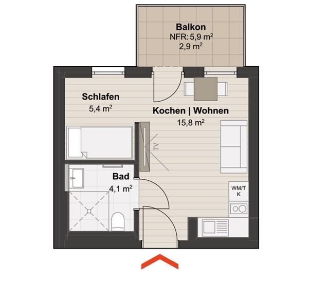 Studio zur Miete 360 € 1 Zimmer 28 m²<br/>Wohnfläche ab sofort<br/>Verfügbarkeit Hildburghausen Hildburghausen 98646