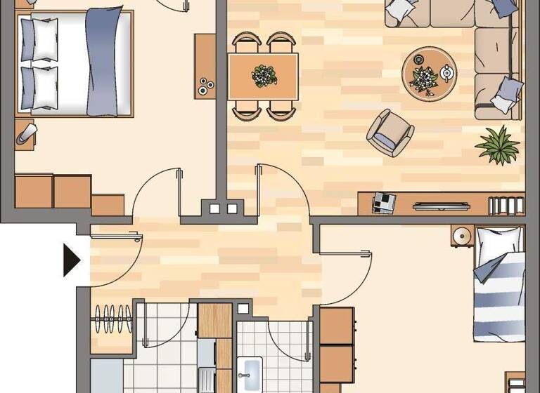 Wohnung zur Miete 769 € 4 Zimmer 76 m² 2. Geschoss frei ab 06.03.2026 Kleine Koppel 5 Mürwik Flensburg 24944