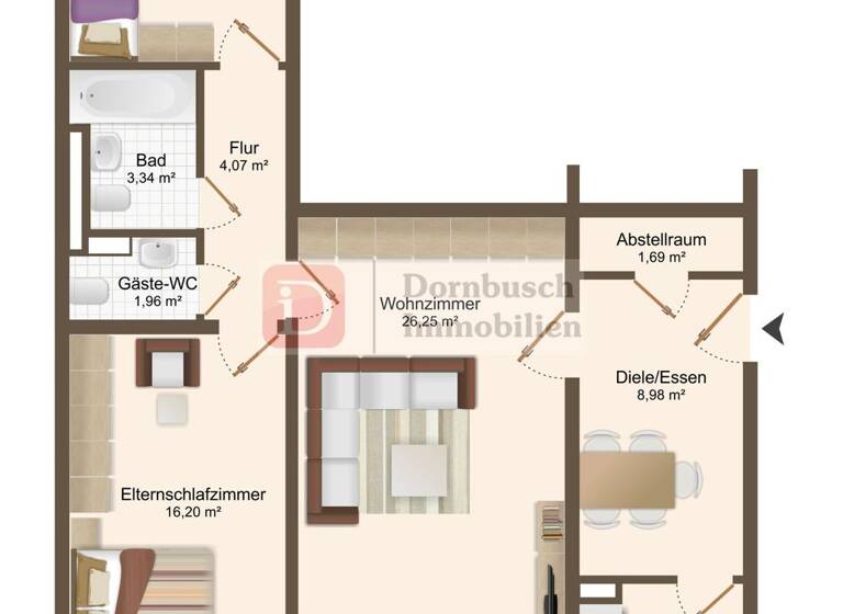 Wohnung zum Kauf 329.000 € 3 Zimmer 87,5 m² 3. Geschoss frei ab sofort Wiener Straße 77 Oberrad Frankfurt am Main 60599