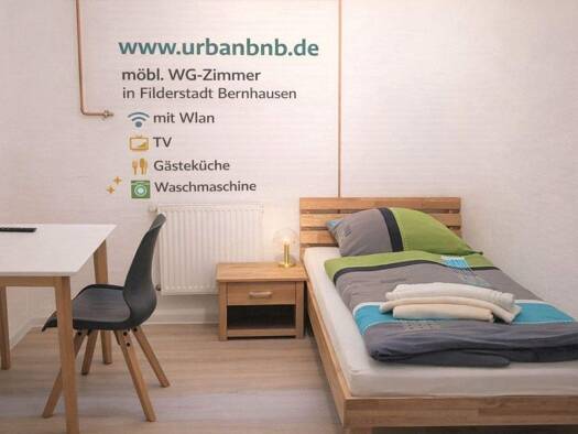 Studio zur Miete Wohnen auf Zeit 530 € 1 Zimmer 12 m² frei ab 18.11.2026 Kettemerstrasse 0 Bernhausen Filderstadt Bernhausen 70794