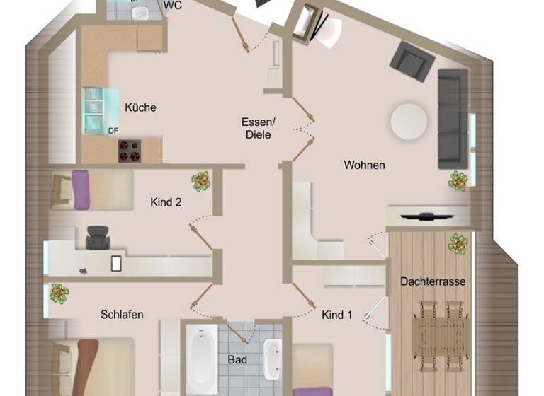Wohnung zum Kauf 197.000 € 4,5 Zimmer 93,9 m²<br/>Wohnfläche Dachgeschoss, 3.<br/>Geschoss Donaueschingen Donaueschingen 78166