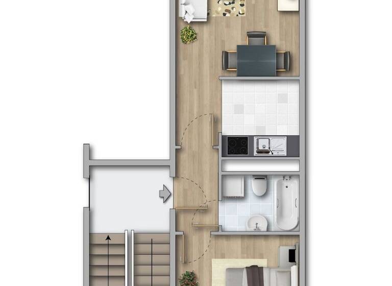 Wohnung zur Miete 237 € 2 Zimmer 41,6 m² 1. Geschoss Ernst-Schneller-Straße 33 Flöha 09557