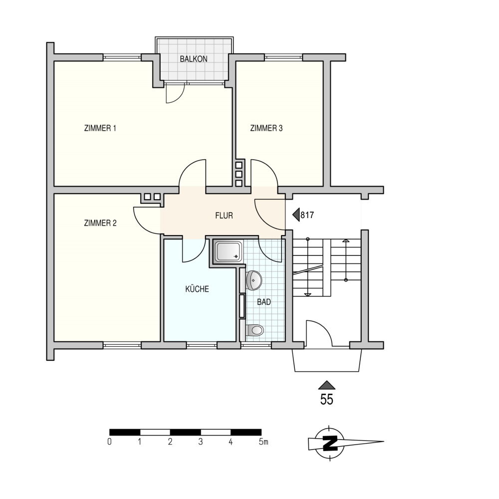 Wohnung zur Miete 765 € 3 Zimmer 72,7 m²<br/>Wohnfläche EG<br/>Geschoss 01.03.2025<br/>Verfügbarkeit Eckermannstr. 55 Uelzen Uelzen 29525