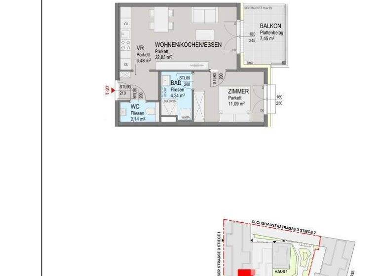 Wohnung zum Kauf - Erstbezug 345.100 € 2 Zimmer 43,9 m² 3. Geschoss Sechshauser Straße Wien 1150