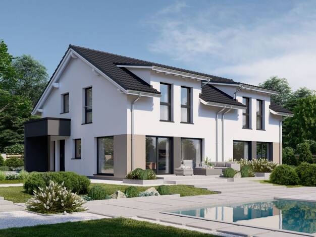 Doppelhaushälfte zum Kauf - Erstbezug provisionsfrei als Kapitalanlage geeignet 599.000 € 3 Zimmer 105 m² 321 m² Grundstück Krautgartenweg 2 Ebnat Aalen 73433 