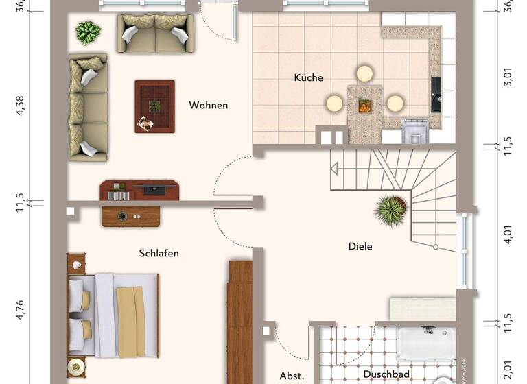 Maisonette zur Miete 1.050 € 3 Zimmer 113 m² 1. Geschoss Friemersheim Duisburg 47229
