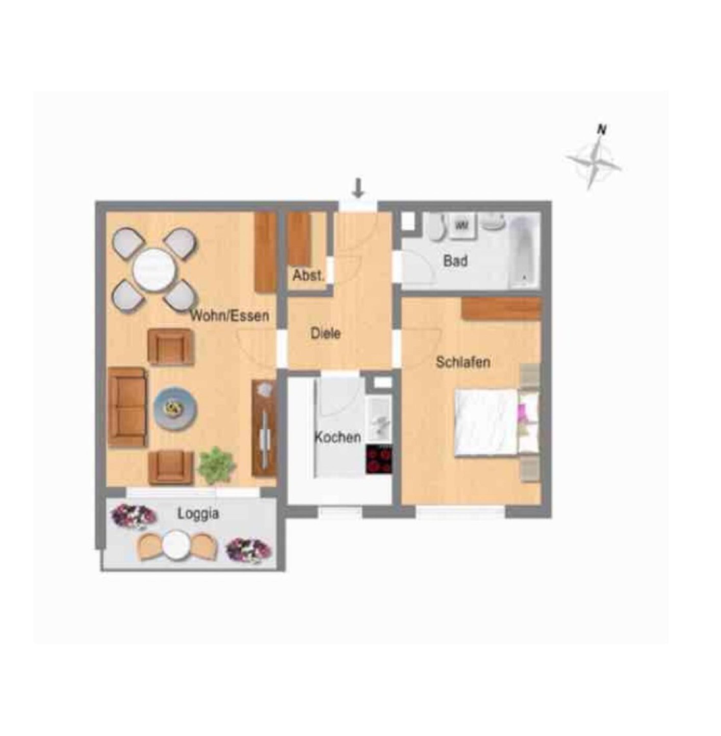 Studio zur Miete 490 € 2 Zimmer 60 m²<br/>Wohnfläche 1.<br/>Geschoss ab sofort<br/>Verfügbarkeit Altstädter Kirchenweg 11 Oststadt - Stadtviertel 012 Pforzheim 75175