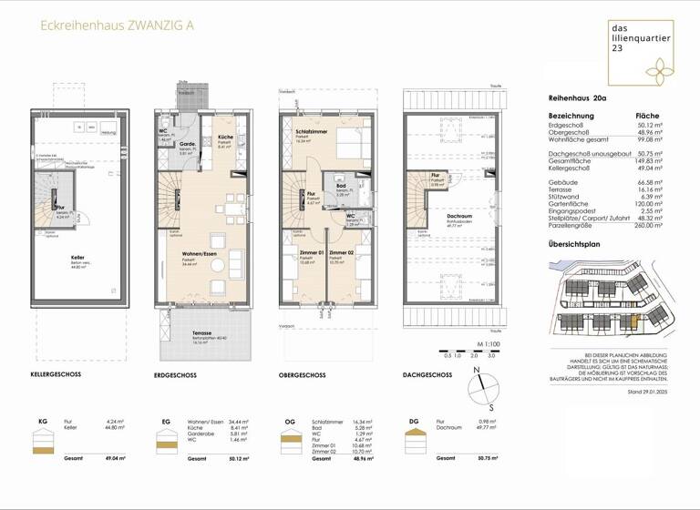 Reihenendhaus zum Kauf - Erstbezug provisionsfrei 678.000 € 5 Zimmer 149,8 m² 245 m² Grundstück Straßwalchen 5204