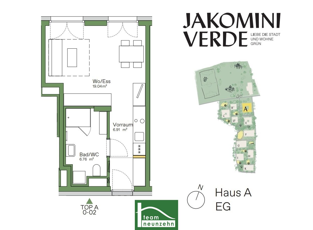 Wohnung zur Miete 413 € 1 Zimmer 32,7 m²<br/>Wohnfläche EG<br/>Geschoss Kasernstraße 30A Jakomini Graz 8010