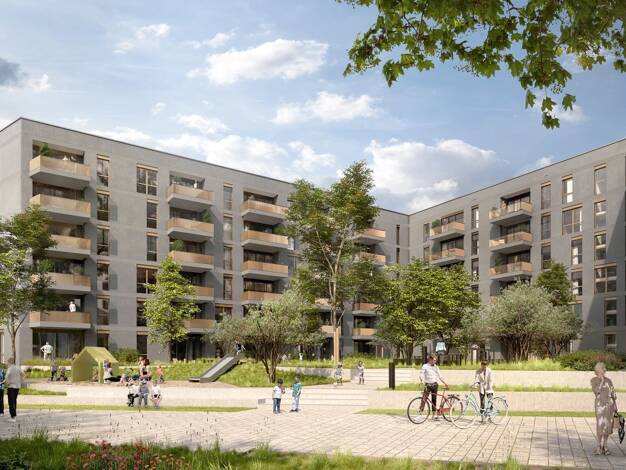 Wohnung zum Kauf - Neubau provisionsfrei 565.900 € 3 Zimmer 74,1 m² 4. Geschoss Marlene-Dietrich-Str. 18 Heerdt Düsseldorf 40549