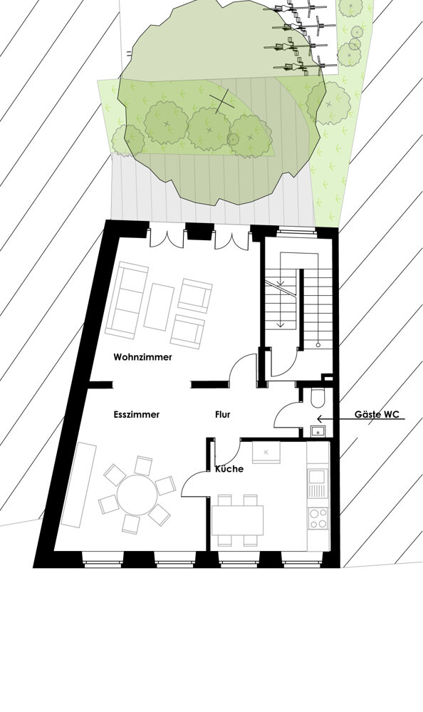 Maisonette zur Miete 740 € 3 Zimmer 85 m²<br/>Wohnfläche 1.<br/>Geschoss 01.03.2025<br/>Verfügbarkeit Hüls - Ortskern Krefeld - Hüls 47839