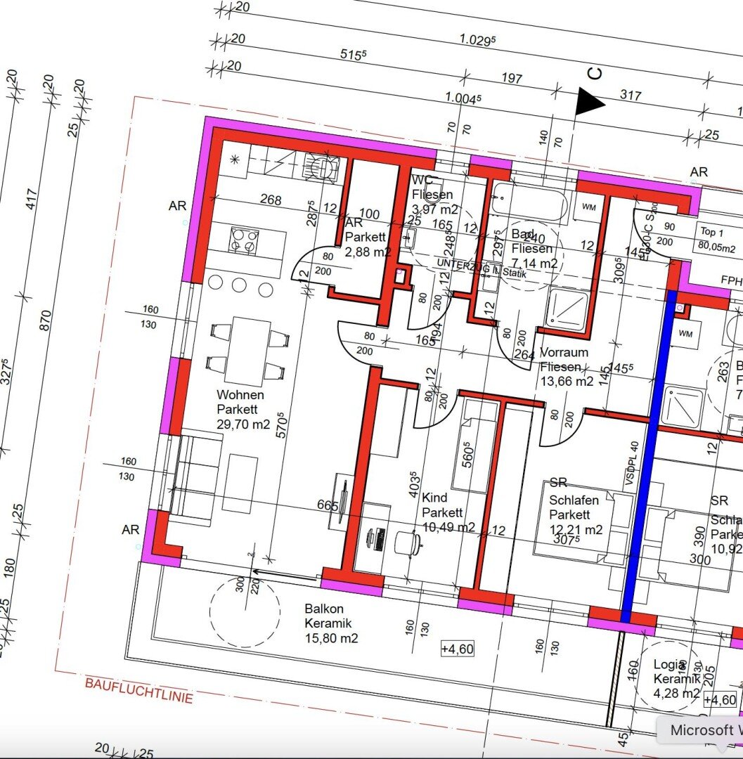 Wohnung zum Kauf 369.000 € 3 Zimmer 80 m²<br/>Wohnfläche Traun 4050