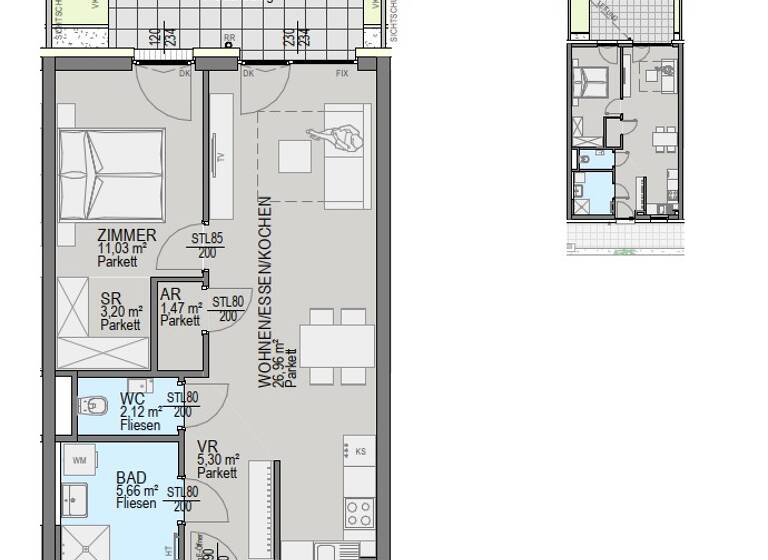 Wohnung zum Kauf - Erstbezug 274.800 € 2 Zimmer 55,7 m² EG Straßgang Graz 8054