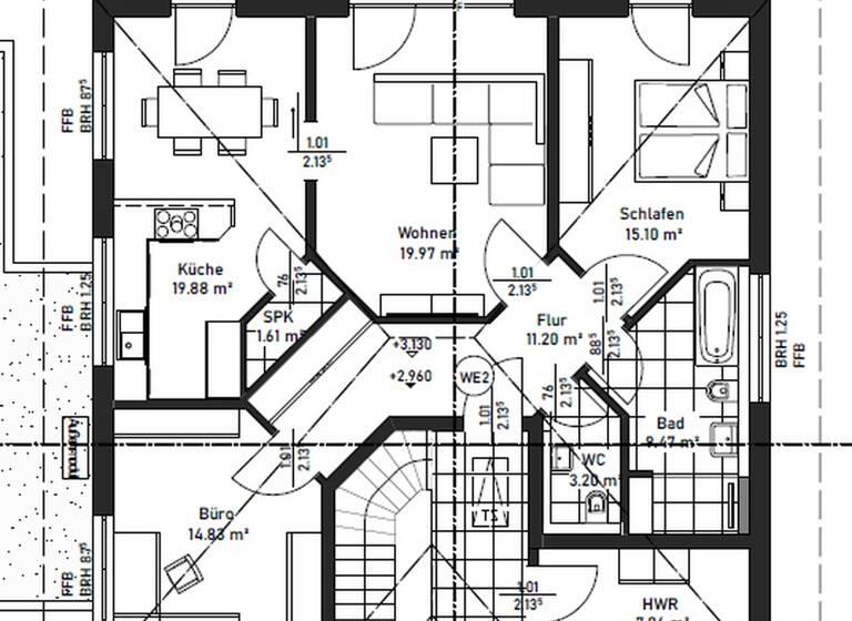 Penthouse zur Miete 1.780 € 3 Zimmer 111 m² 1. Geschoss Dienheim 55276