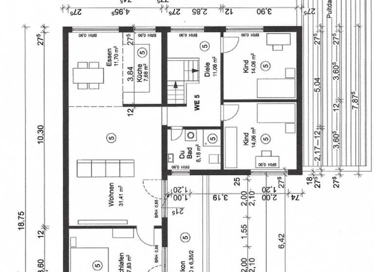 Wohnung zur Miete 1.670 € 4 Zimmer 121 m² 1. Geschoss frei ab 15.04.2026 Westendstr. 48 Mörfelden Mörfelden- Waldorf 64546