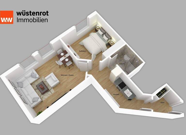 Wohnung zum Kauf 135.000 € 2 Zimmer 49 m² 1. Geschoss Bachrain Künzell 36093